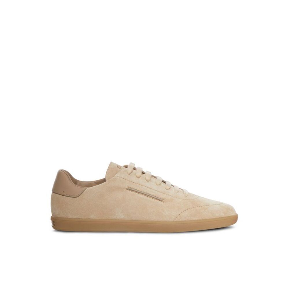 Zegna Men Low-Top Suede Sneakers